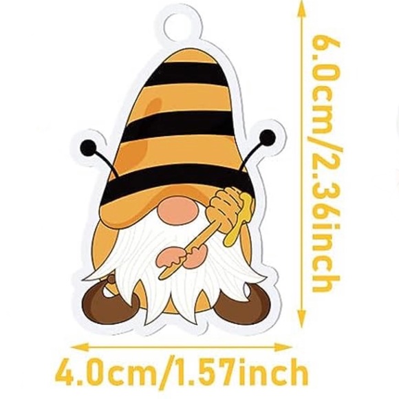 Acrylic HoneyBee Gnome Earrings - Picture 3 of 7